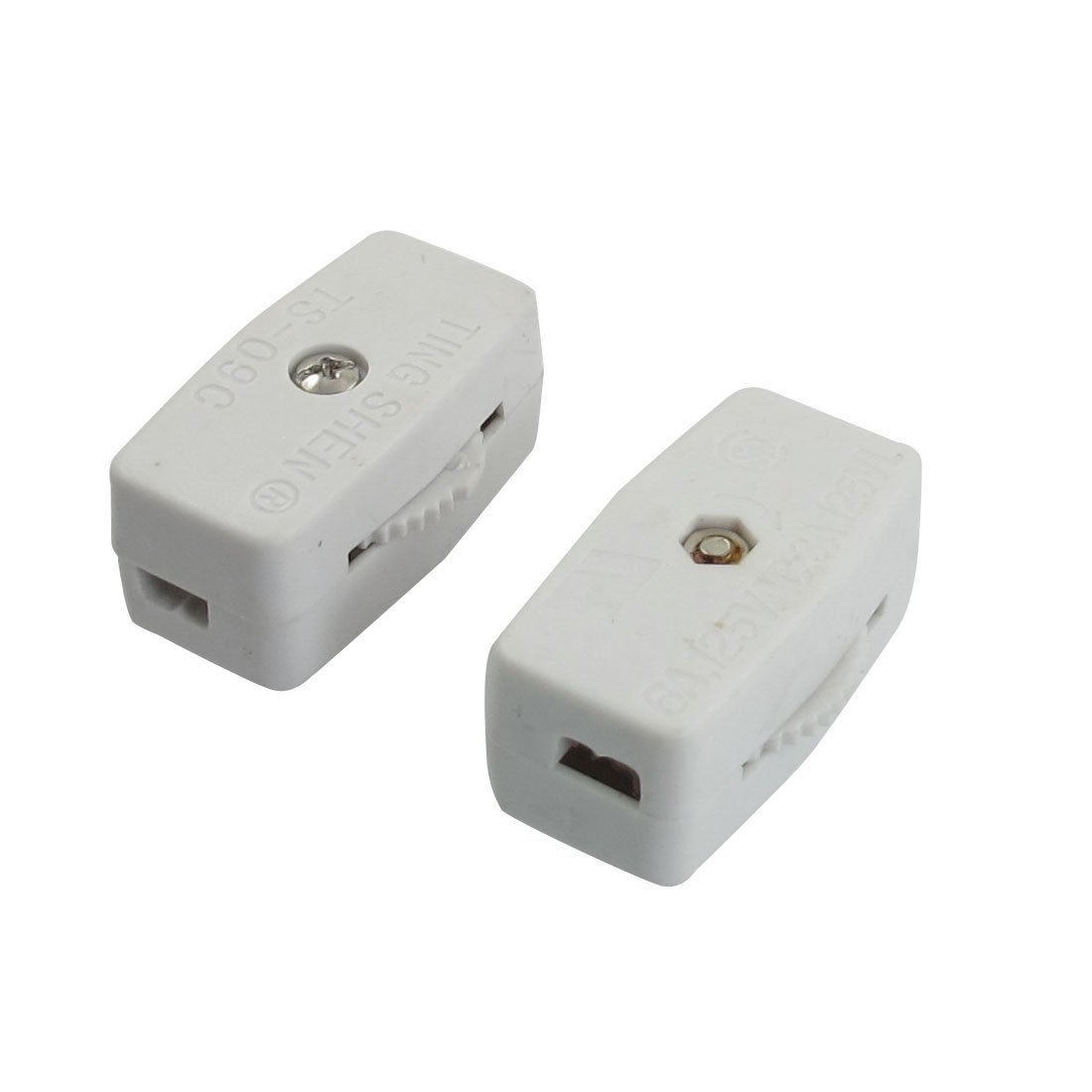 Aexit 2 Pcs White Plastic Housing On/Off Thumbwheel Actuator Through Inline Switch White (0f0a29cfa918a702130f0573dfca0722)