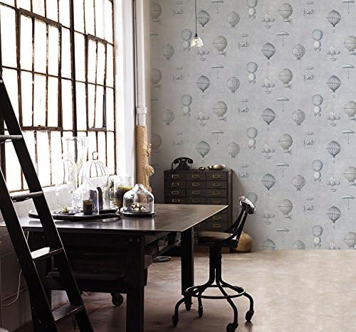 Galerie G56201 Steampunk Wallpaper, Silver/Dark Grey, Full roll (10M x 53 cm) - Image 4
