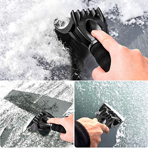 MATCC Ice Scraper Mitt Glove Windshield Snow Scraper Waterproof Snow Remover with Lined of Thick