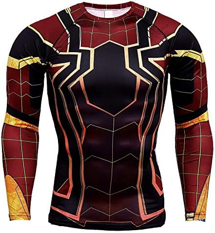 HOOLAZA Avengers Super Heroes Men Long Sleeve Compression T-Shirt Fitness Tops