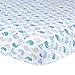 Gerber 100% Cotton Fitted Crib Sheet, Whales