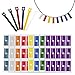 JCKEL Waloden 480 Pieces Cable Labels Waterproof Self Adhesive Cable Label Tear Resistant Stickers and 12 Pieces Reusable Hook and Loop Cord Straps, 8 Colors