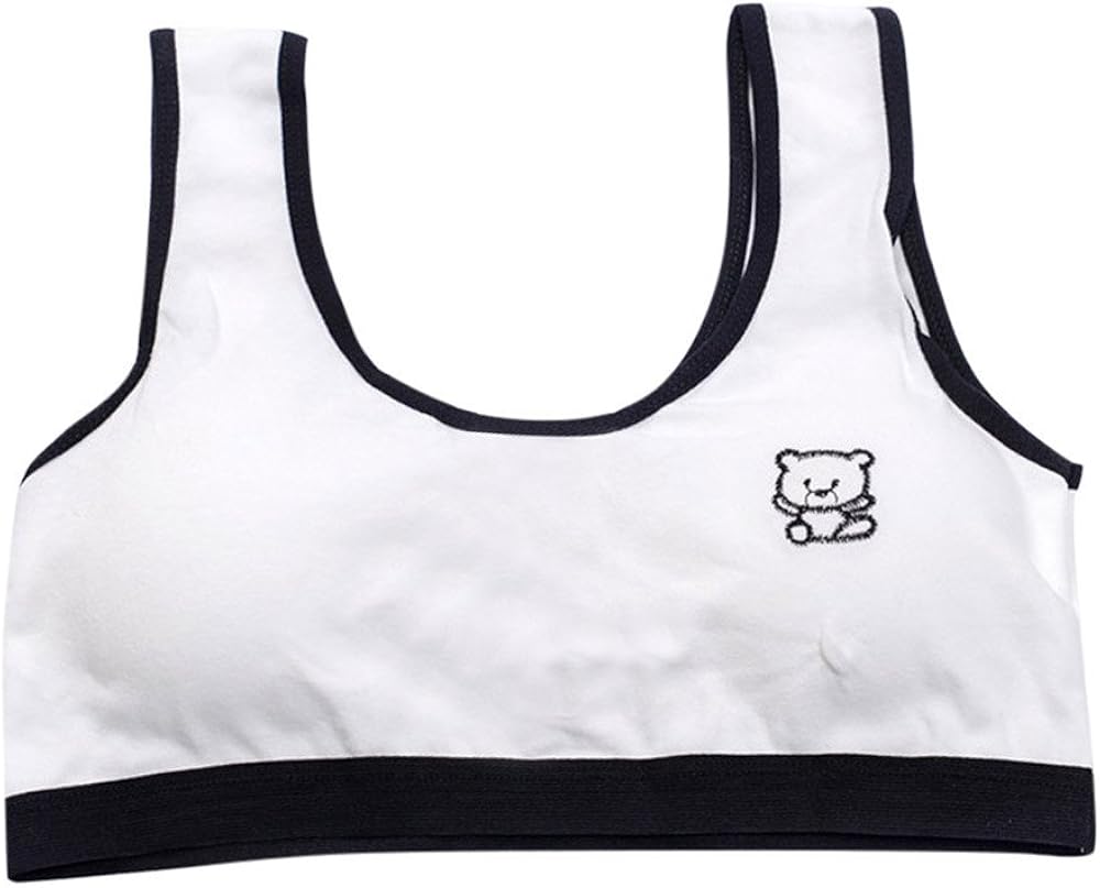 Zerototens Girls Bra,814 Years Old Teenage Girls' Soft Breathable Underwear Kids Lovely Bear