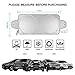 Hippih Decor Car Windshield Sun Shade with 2 Ears - Auto Universal Car Sunshade to Keep Your Vehicle Cool, Blocks UV Rays Sun Visor Protector, Fits Windshields of Various Size (Large 63 x31 inches)