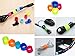 Ceeyali Colorful Reusable Fastening Cable Cord Tie Wire Organizer for Home Office Tablet PC TV Electronics Wire Management etc (Pack of 100)