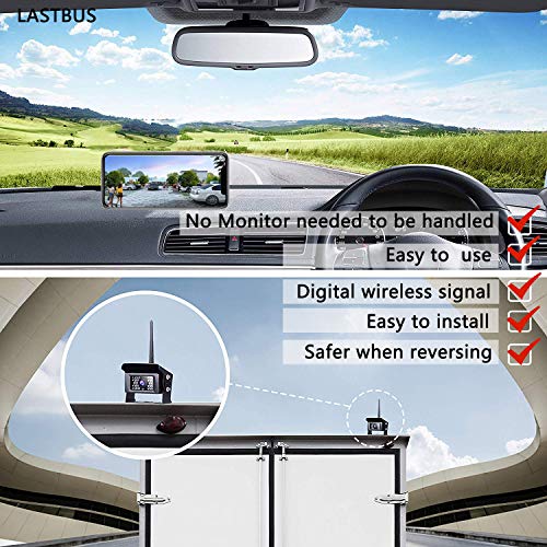 Wireless Backup Camera, LASTBUS Night Vision Wide View Angle IP69