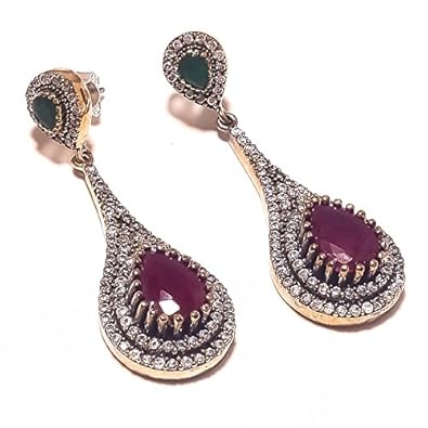 Be You Schöne Rot Grün Designer Look Messing Rhodiniert