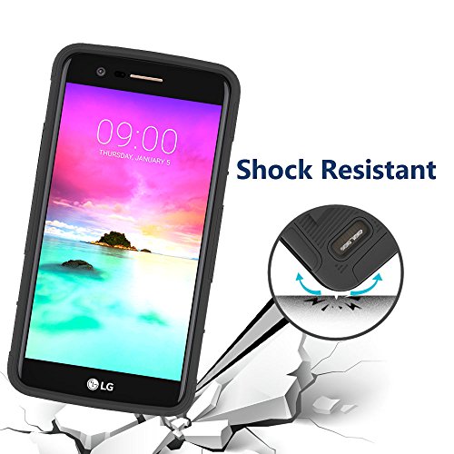 image for LG Stylo 3 Holster Case, LG Stylo 3 Plus Belt Clip, JanCalm [Shock Abs