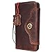 Davis Genuine Natural Real Leather Case for Samsung Galaxy S8 Plus Book Wallet Luxury Cover S Handmade Retro Id Cards Slots s 8 Brown Metal Closure