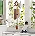 Wind Chimes,Wooden Melody Bamboo Wind Bell, Large Brown Bamboo Amazing Grace Wind Chimes for Garden Outdoor Indoor Home Front Door Decor with Beautiful Sound