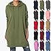TheMogan Leopard Accent Loose Fit Pocket Pullover Hoodie Long Tunic Sweatshirts