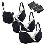 FeelinGirl 3PACK Womens Seamless Maternity Nursing Bra M-XL
