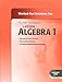 Algebra 1: Common Core Worked-out Solutions Key