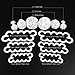 OUNONA Fondant Molds | 12 Pieces Assorted Fondant Cake Cutters | Cake Mold Decorating Tools | Rose Carnation Snow Flower DIY Cake Decoration