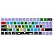XSKN Lightroom Shortcuts Silicone Keyboard Skin Cover for 2016 2017 2018 MacBook Pro 13 inch (A2159 A1706 A1989) MacBook Pro 15 inch (A1707 A1990) and PET Touch Bar Film - US and EU Common Version