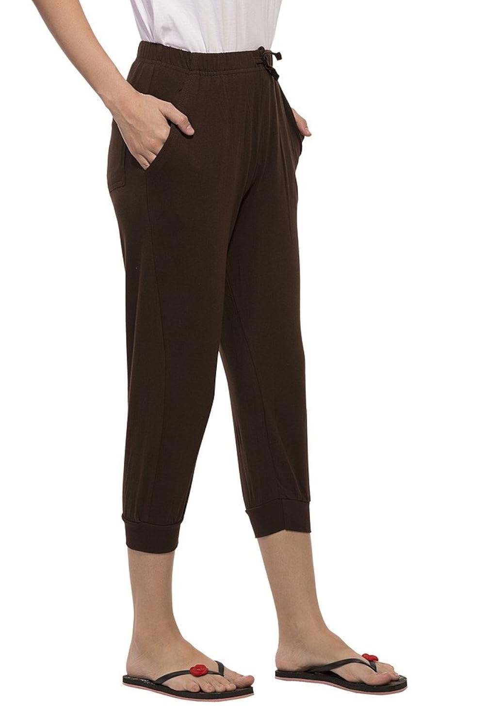 clifton womens comfort capri - dark chocolate