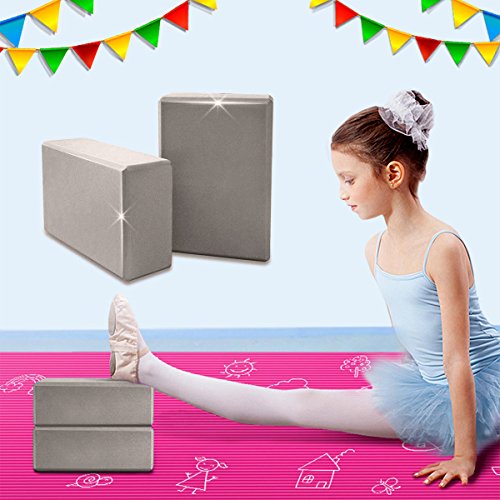 image for TIME4DEALS Yoga Blocks - 2 Pack with Yoga Socks and Strap Set, EVA Foa