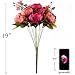 Leagel Fake Flowers Vintage Artificial Peony Silk Flowers Bouquet Wedding Home Decoration, Pack of 1 (New Red)