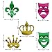30Ct Mardi Gras Hanging Party Decorations - Ceiling Swirl Crown Mask Supplies Decor