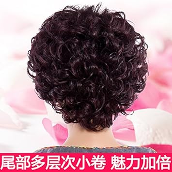 Amazon Com 2018p Middle Aged With Short Hair Real Hair Wig New