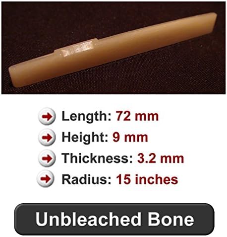 Polished Unbleached Bone Saddle - Fits Many Taylor Guitars. B Compensation.