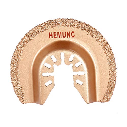 5pcs mixed universal carbide oscillating tool blades set, HEMUNC quick release oscillating saw blades accessories kit for tile grout mortar concrete masonry