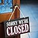 Open Closed Sign, Reversible - Door Hanging, 10 x 6, Made in USA
