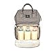 Land diaper bag multi-function waterproof travel backpack nappy bags insulated compartment pockets wipes pocket (Gray)