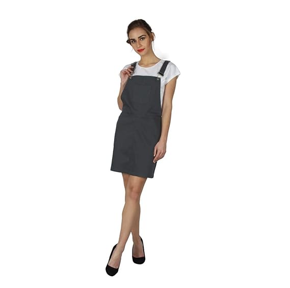 grey dungaree dress