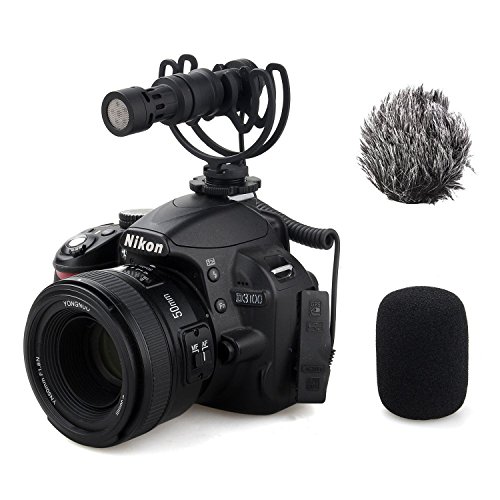 Comica CVM-VM10II Full Metal Compact On Camera Cardioid Directional Mini Shotgun Video Microphone for Smartphone iPhone,HuaWei,DJI Osmo,SonyA9/A7RII/A7RSII,GH4/ GH5, and DSLR Camera(Black)