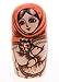 Moonmo 7pcs Beautiful Handmade Wooden Russia Nesting Dolls Gift Russian Nesting Wishing Dolls Cute Dog Matryoshka Traditional.