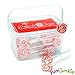 Swipple Pops Petite Swirl Ripple Lollipops - 60-Piece Tub (Red)