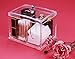 Boxalls Cotton Balls Swabs Holder AcrylicContainer with Lid 4 Compartments