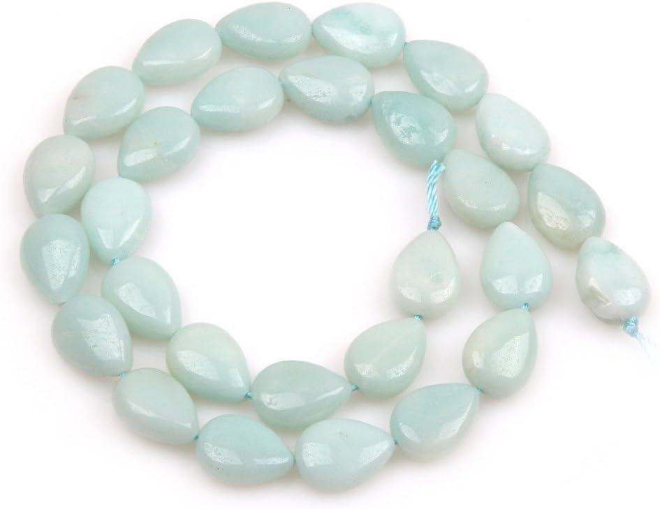 Sweet & Happy Girl's Store 10x14mm Drop Amazonite Gemstone Beads Strand 15 Inch Jewellery Making Beads - Image 4