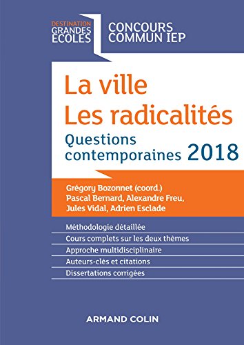 La ville, Les radicalités : Questions contemporaines by 