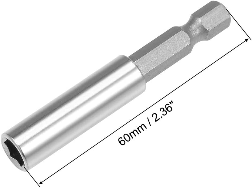 sourcing map 3 Pcs 1/4 Inch Hex Shank by 2.36 Inch Magnetic Bit Holder Extension, Quick Release Screwdriver Drill Bit Power Tool - Image 3