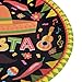 Fiesta Cinco De Mayo Party Supplies Paper Plates and Napkins Bulk 200PCS Mexican Themed 9 inch 7 inch Dessert Round Disposable Plates Party Favors Tableware Set for 50 Guests