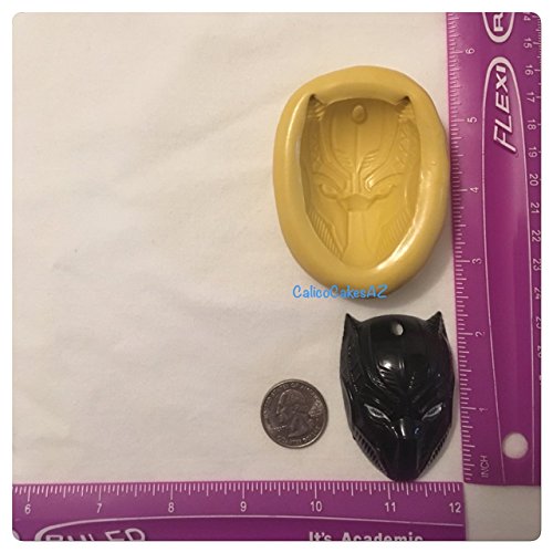 Black Panther Face Fondant Mold Gumpaste