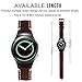 Valkit for Gear S2 Bands, Genuine Leather Replacement Smart Watch Band with Stainless Steel Connector Adapter, Large Small Soft Bracelet Sport Wristband Strap for Samsung Gear S2 SM-R720/R730 -Coffee