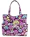 Vera Bradley Pleated Tote Zip Top Bag