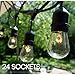 Fulton Illuminations S14 24 Bulbs Outdoor String Lights with 6 Extra Bulbs and 13 Ft Extension Cord, 48 Feet - Commercial Weatherproof Patio String Lights