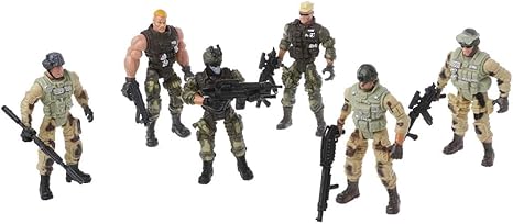 Amazon Co Jp Simplelifeアクションフィギュア陸軍兵士のおもちゃ武器 ミリタリーフィギュア子供のおもちゃ 6個 ホーム キッチン