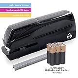 LD Products Professional, Home & Office Automatic Electric Stapler - Staples, Batteries & Wall Power Supply Included, Jam-Free 25 Sheet Capacity, Quiet, Adjustable, Cordless