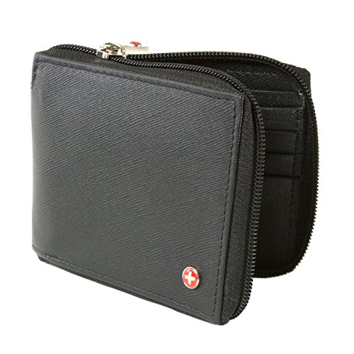 alpine swiss zipper wallet