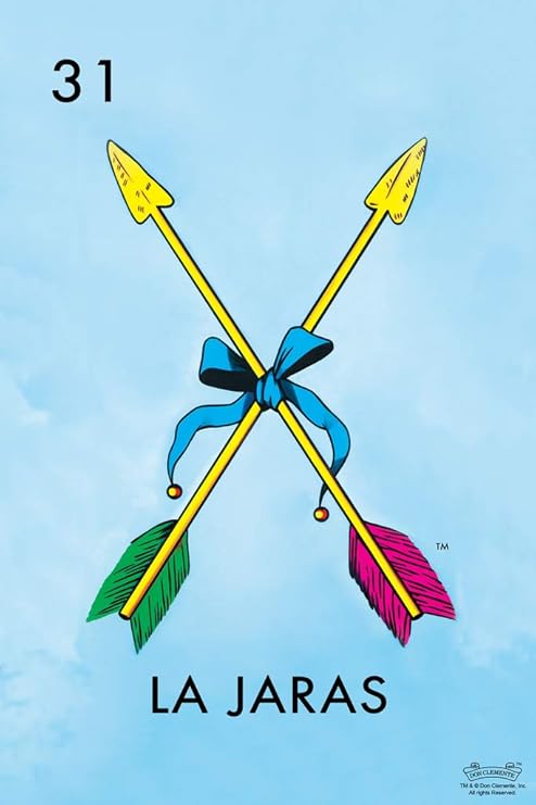 31 La Jaras Arrows Loteria Card Mexican Bingo Lottery Cool Wall Decor Art Print Poster 30x46 Amazon Co Uk Kitchen Home