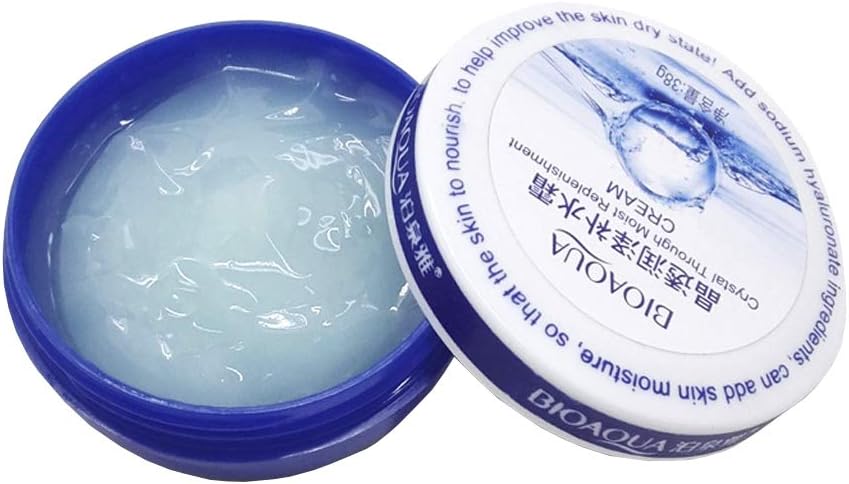 BIOAQUA Crystal Clear Moisturizing Cream Skin Smooth Hydrated Whole Face Active Water Gentle Moisture Oil Controls Hualuronic Acid 38g