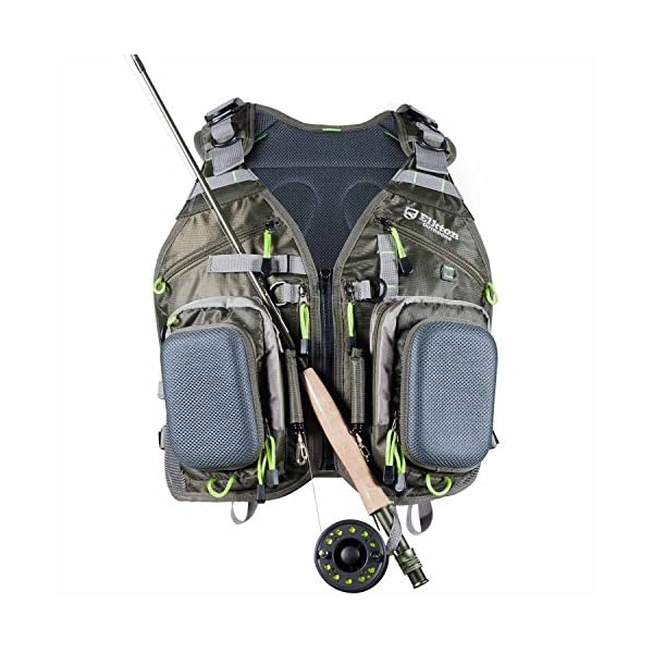 Elkton-Outdoors-Universal-Fit-Fly-Fishing-Vest-Backpack-With-Hard-Shell-Storage-Compartments-and-Rod-Holders-Fly-Fishing-Vest-Pack-Fishing-Vest-Mesh