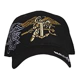 Fox Outdoor 78-414 Embroidered Ball Cap, Black - U S Navy Seals