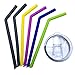DeLa'Casa Spill-Proof BPA-Free 30-Ounce Tumbler Replacement Lid and 6 Reusable Silicone Drinking Straw with Cleaning Brush