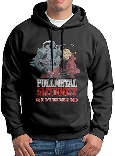 Fullmetal Alchemist Pullover Hooded Mens Black Sweatshirt Hoodie